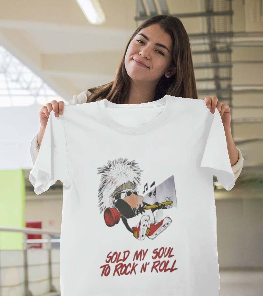 Bloom County 1986 Sold My Soul To Rock N' Roll Comic Penguin Music Fan Merch T-Shirt