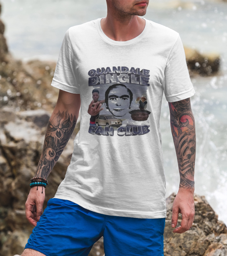 Quandale Dingle Fan Club Meme With Dream Face And Car T-Shirt