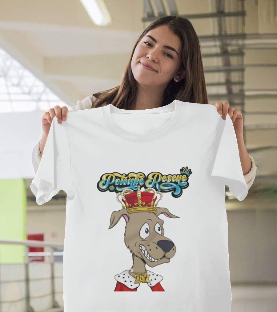 Potcake Rescue 242 Royal Dog In Crown T-Shirt