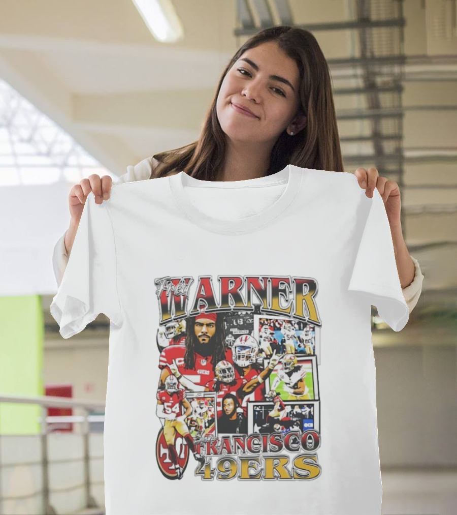 Fred Warner San Francisco 49ers Linebacker NFL Football Collage T-Shirt