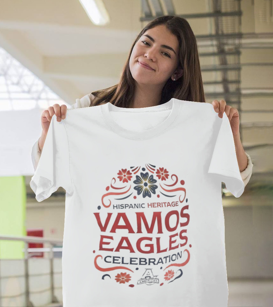 Hispanic Heritage Vamos Eagles Celebration With Floral T-Shirt