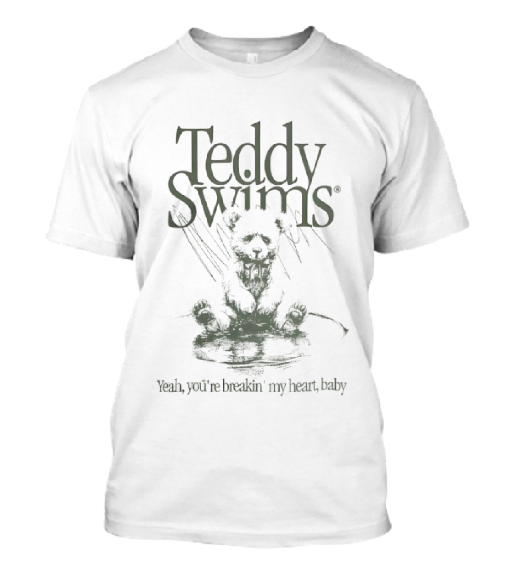 Teddy Swims Yeah You're Breakin' My Heart Baby Bear T-Shirt