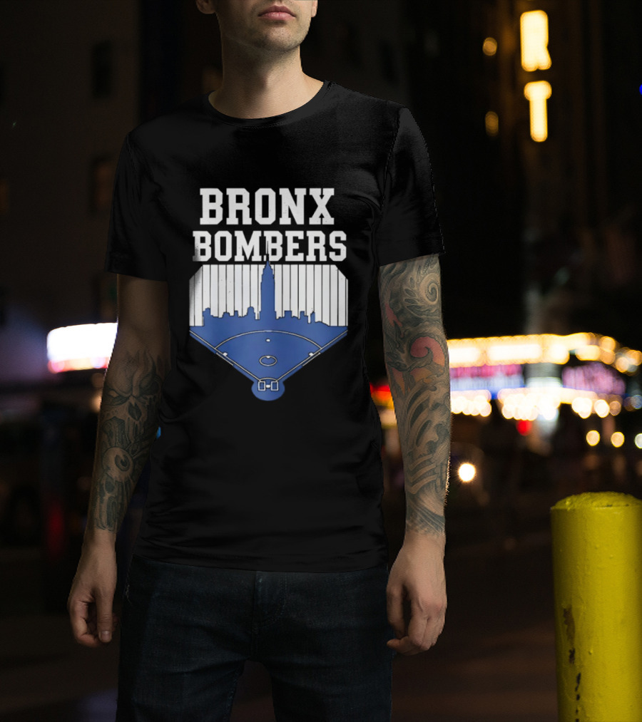 Bronx Bombers Baseball Skyline T-Shirt