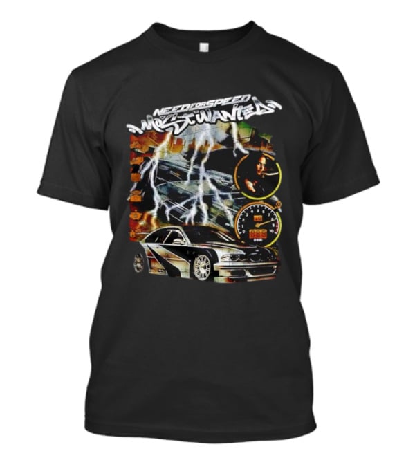 Need For Speed Most Wanted Car Lightning Speedometer Racing T-Shirt