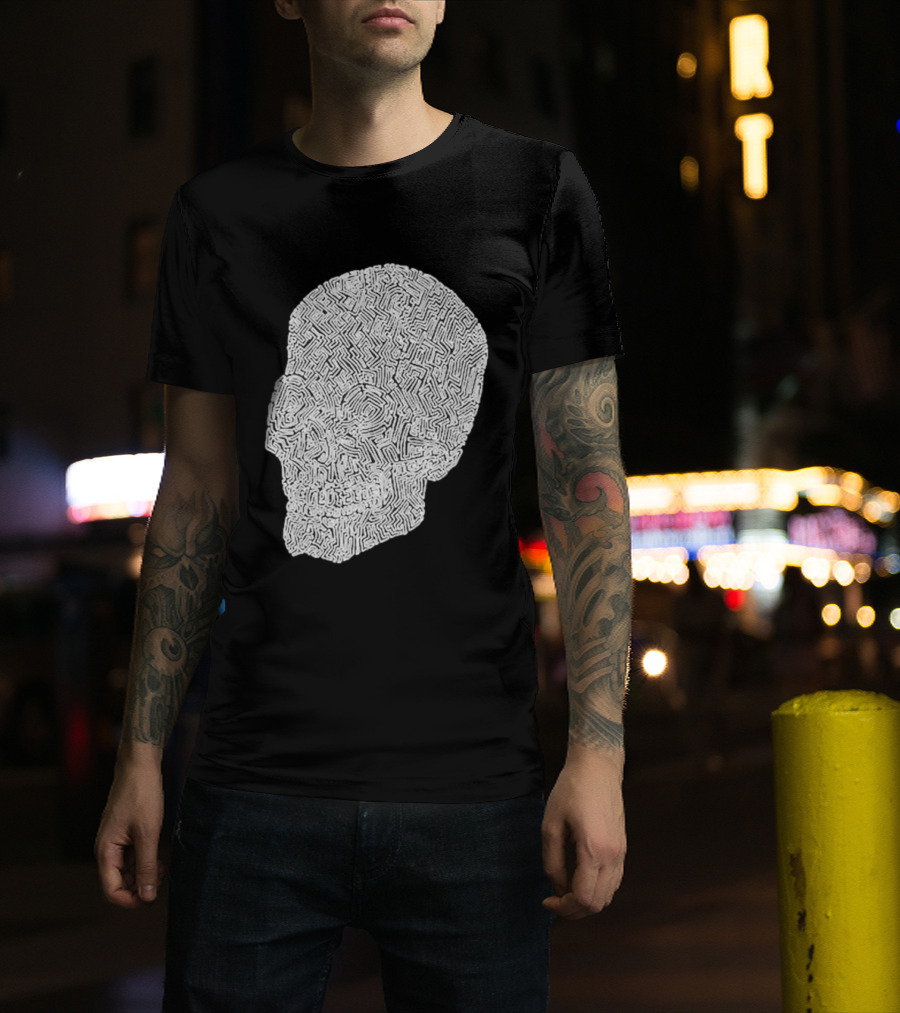 Noah Scalin Obsessive Compulsive Skull Maze T-Shirt