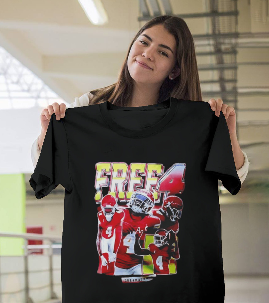 Free 4 Rashee Rice Kansas City Chiefs Dreamathon T-Shirt