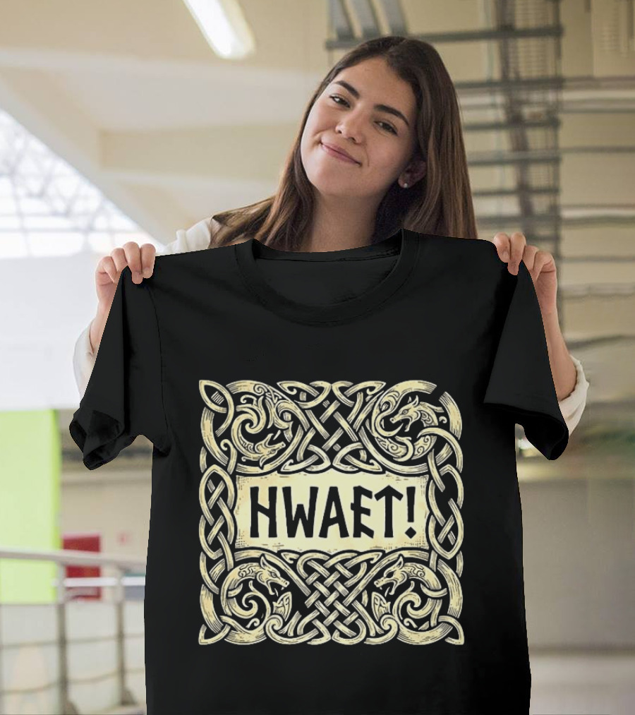 Hwaet Beowulf Viking Knotwork T-Shirt