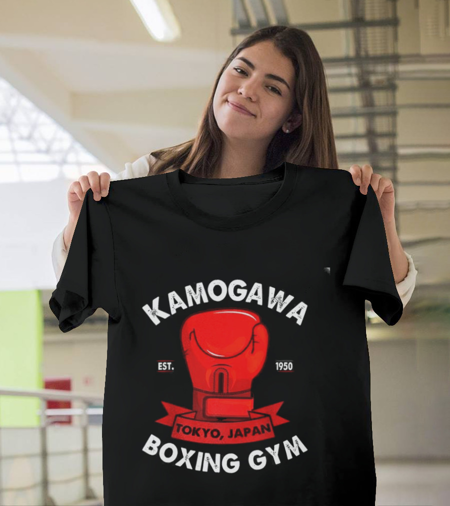 Kamogawa Boxing Gym Tokyo Japan Boxing Gloves Manga Est 1950 T-Shirt