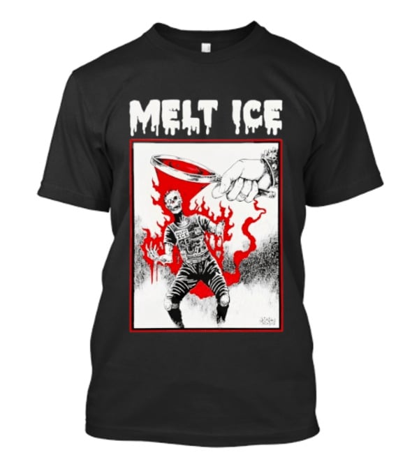 Melt Ice Skeleton Magnifying Glass Scene T-Shirt