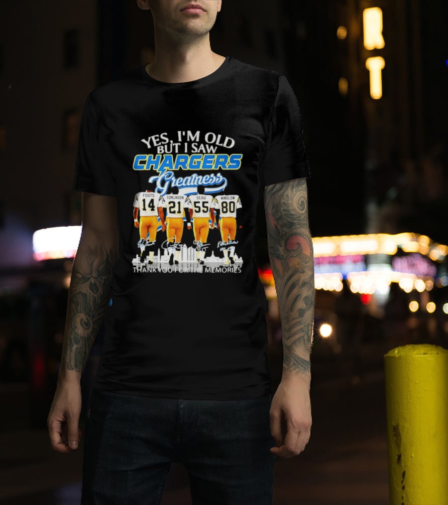Yes I’m Old But I Saw LA Chargers Greatness Logo T-Shirt