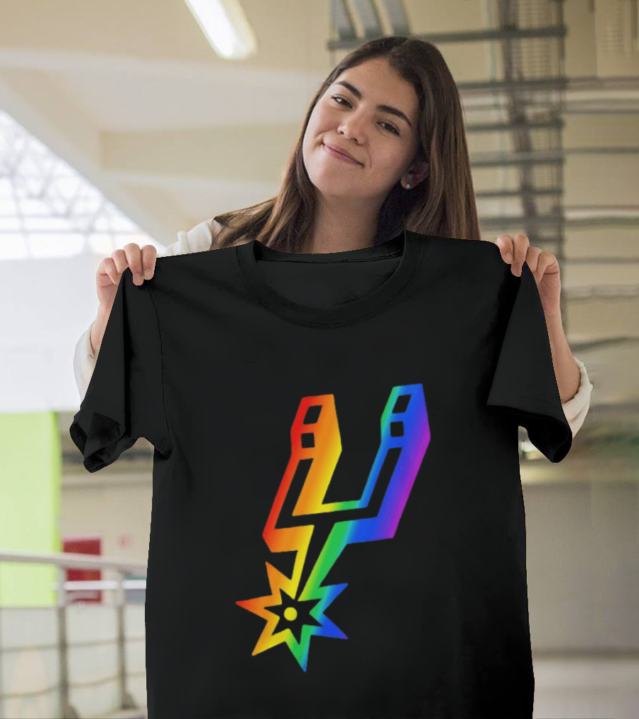 San Antonio Spurs LGBT Pride Rainbow Spurs T-Shirt