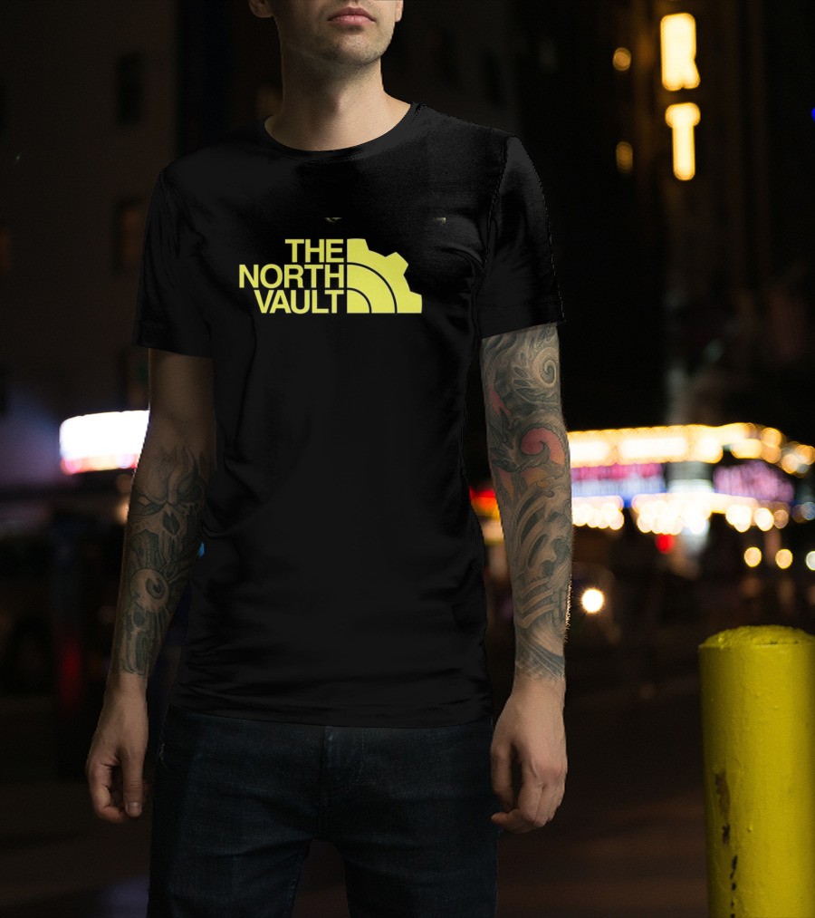 The North Vault Parody Text With Yellow Gear T-Shirt