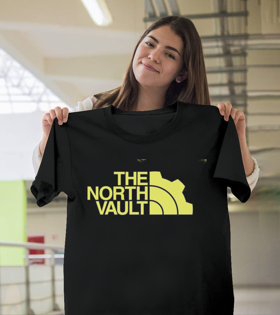 The North Vault Parody Text With Yellow Gear T-Shirt
