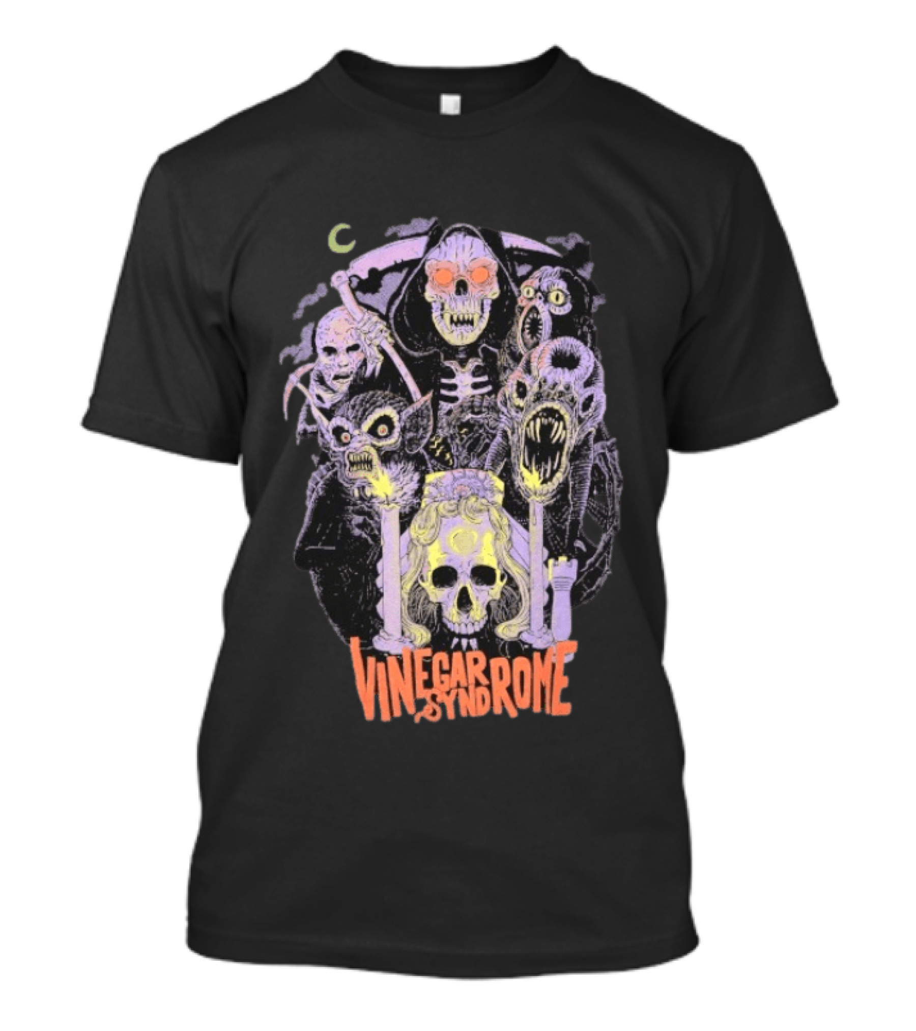 Vinegar Syndrome Spookies Horror Monsters Skeletons And Creatures Collection T-Shirt