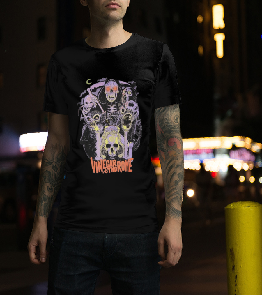 Vinegar Syndrome Spookies Horror Monsters Skeletons And Creatures Collection T-Shirt