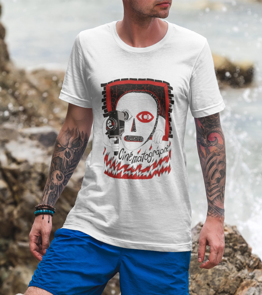 Cinématographe Peeping Tom Red Mask Camera T-Shirt