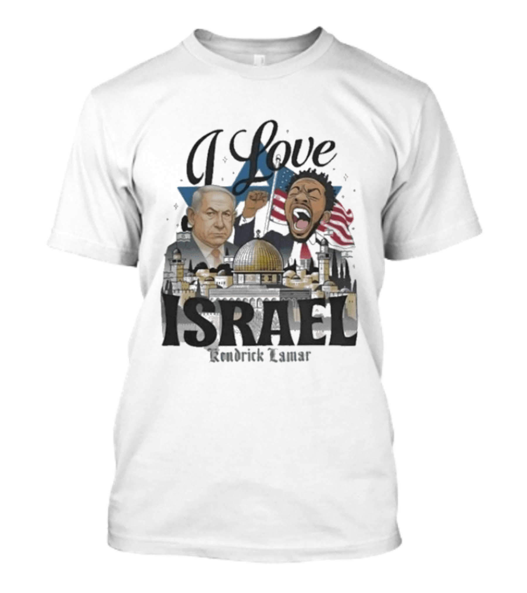 I Love Israel Kendrick Lamar Jerusalem Skyline T-Shirt