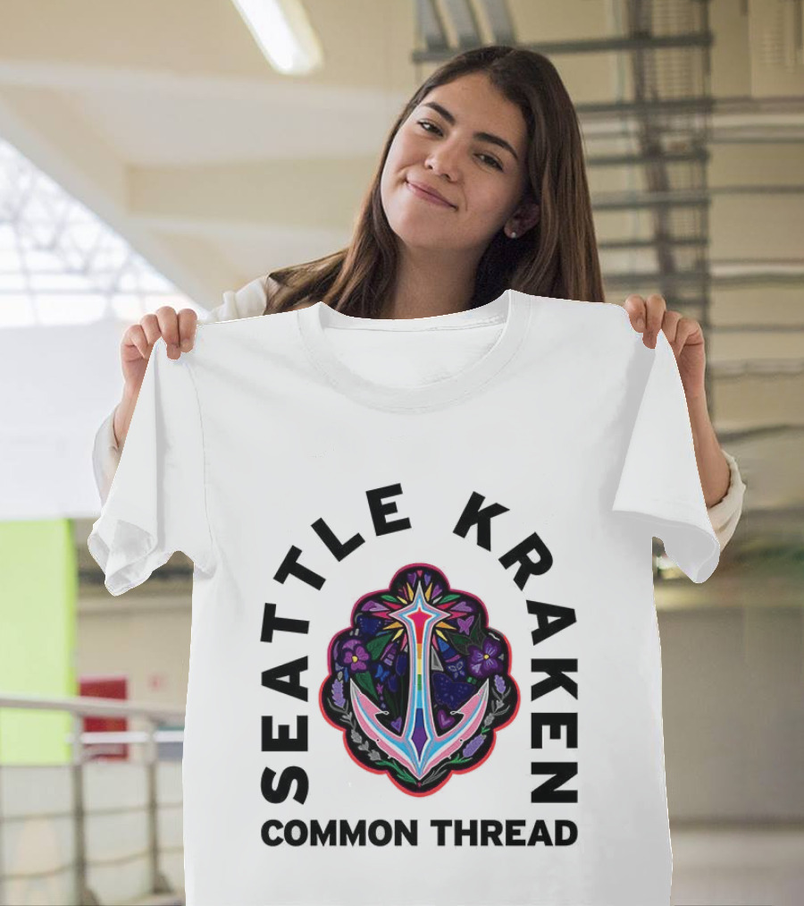 Seattle Kraken Common Thread Anchor Pride Collection T-Shirt