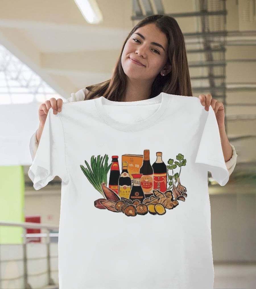 Kikkoman Soy Sauce Sichuan Flavor Ginger Scallions Chinese Cuisine Essentials T-Shirt