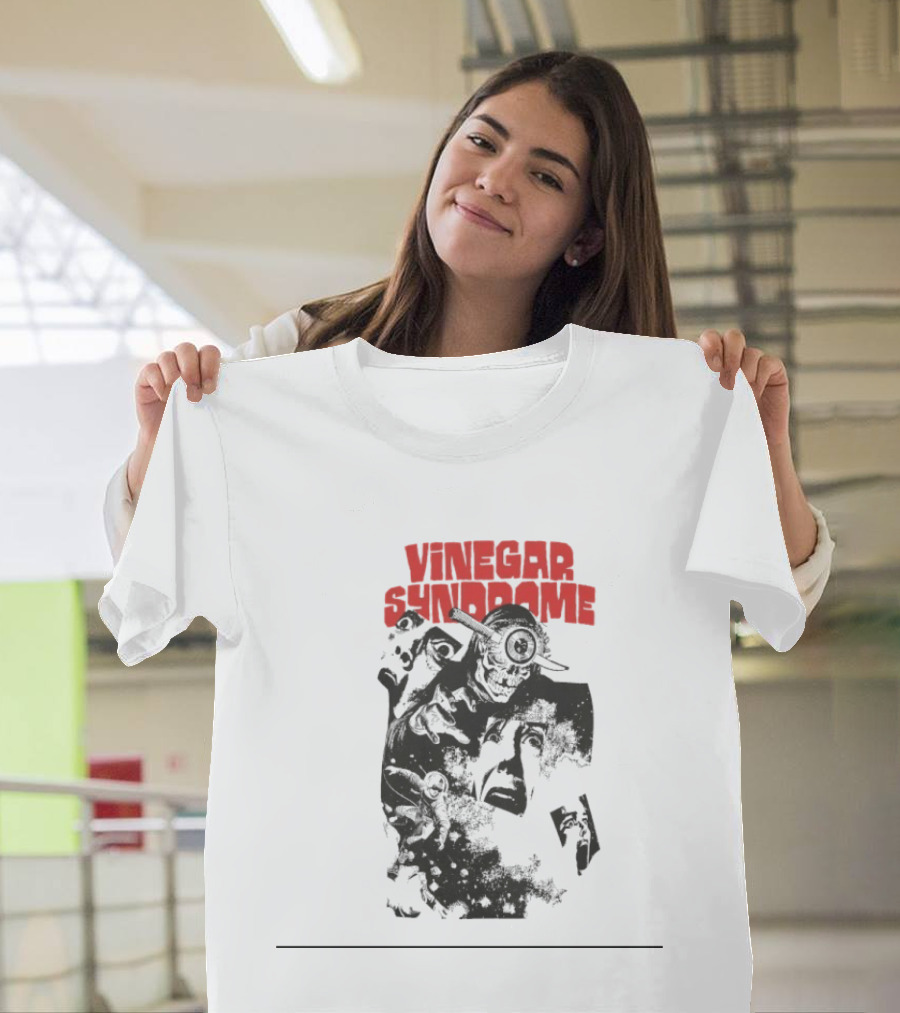 Vinegar Syndrome Cosmic Terror Vintage Horror Aesthetic Monster Scene T-Shirt
