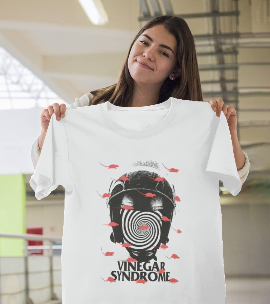 Vinegar Syndrome Ratpocalypse Rats Gas Mask Swirl Red Rodents T-Shirt