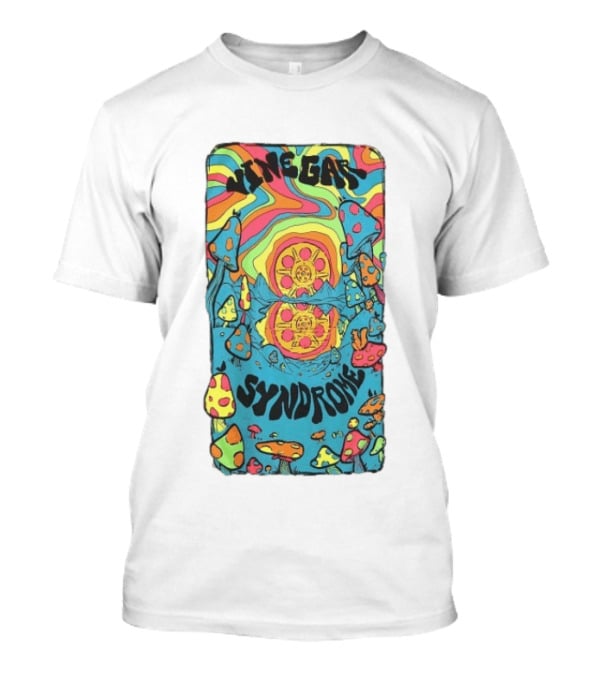 Vinegar Syndrome Shroomland Psychedelic Sun Variant Trippy Mushrooms T-Shirt
