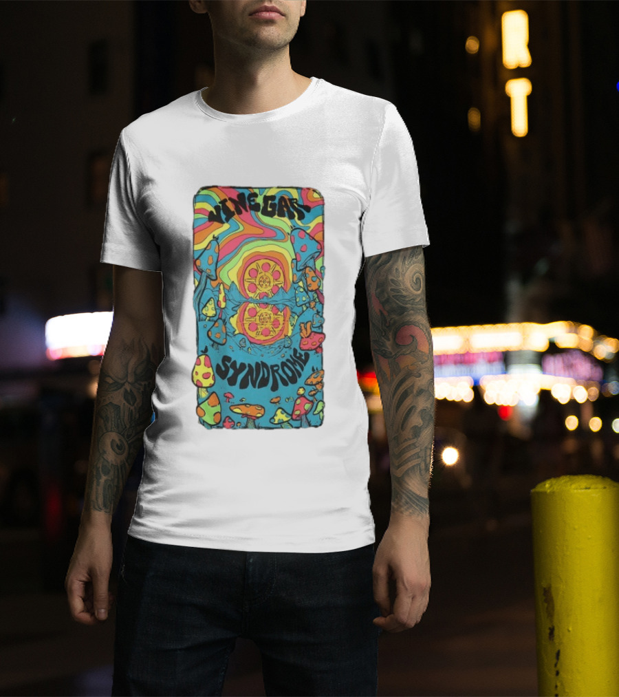 Vinegar Syndrome Shroomland Psychedelic Sun Variant Trippy Mushrooms T-Shirt