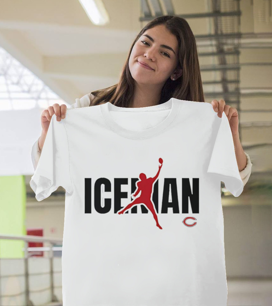 Chicago Bears Caleb Williams Iceman Jumpman C Logo Football T-Shirt
