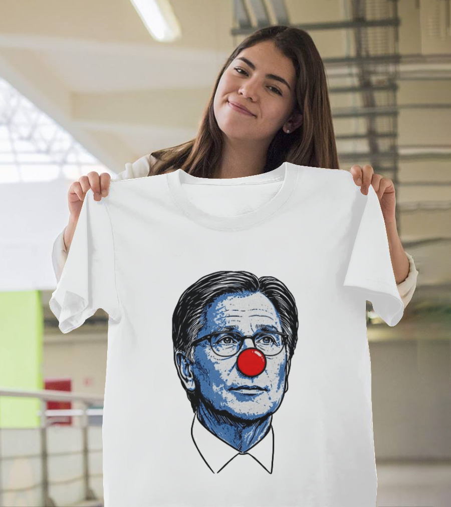 Dan Lifshatz Clown Red Nose Illustration Pop Culture T-Shirt