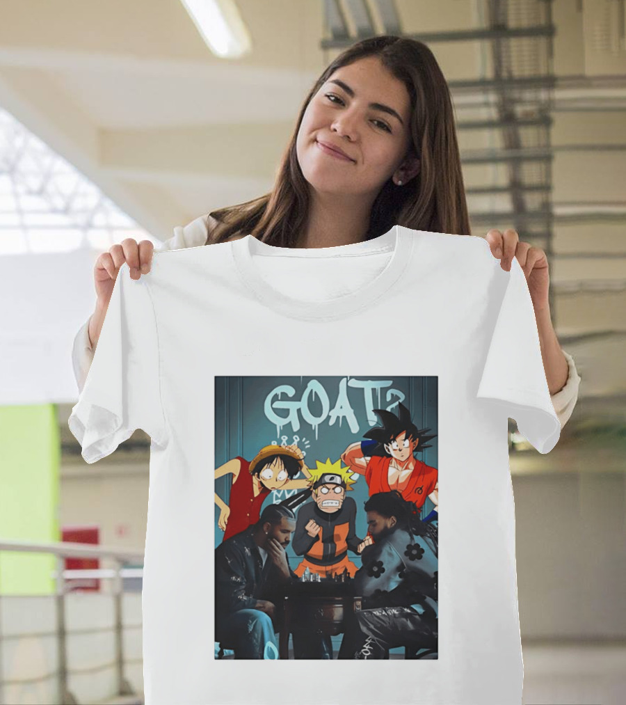 Drake 21 Savage GOAT Monkey D. Luffy Naruto Uzumaki Goku Chess Table T-Shirt