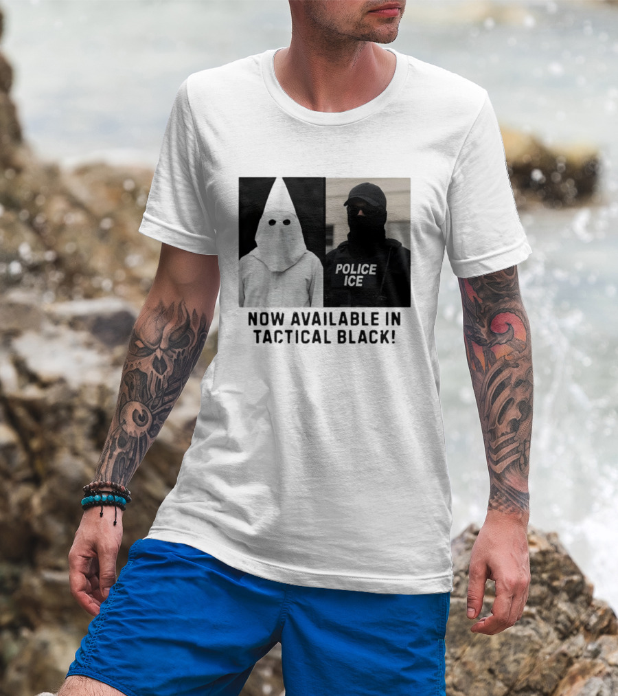 Now Available In Tactical Black Anti ICE Police ICE T-Shirt