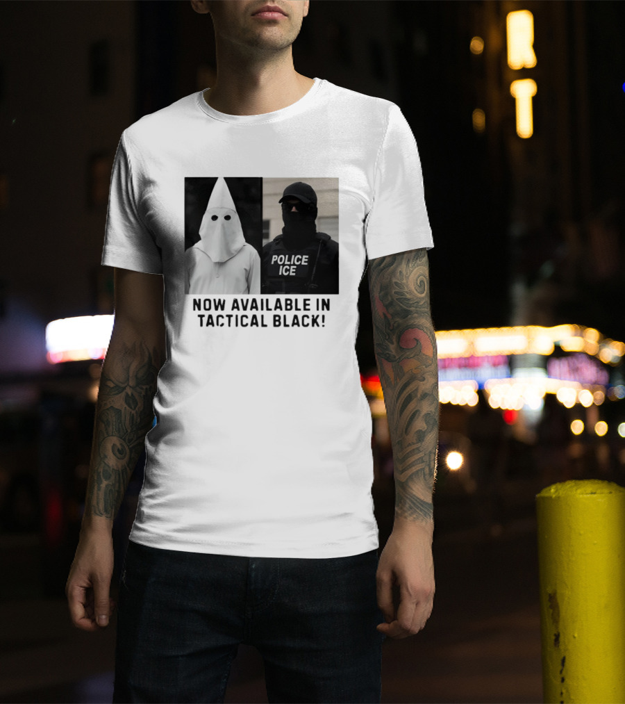 Now Available In Tactical Black Anti ICE Police ICE T-Shirt