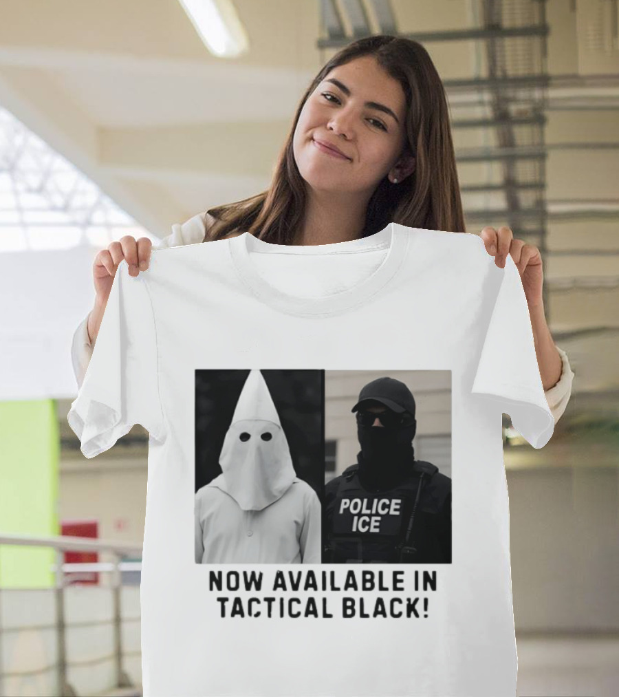 Now Available In Tactical Black Anti ICE Police ICE T-Shirt