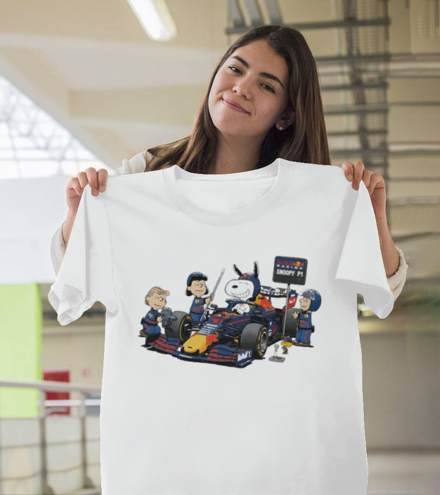 Red Bull Racing Snoopy P1 Peanuts Motorsport Pit Crew T-Shirt