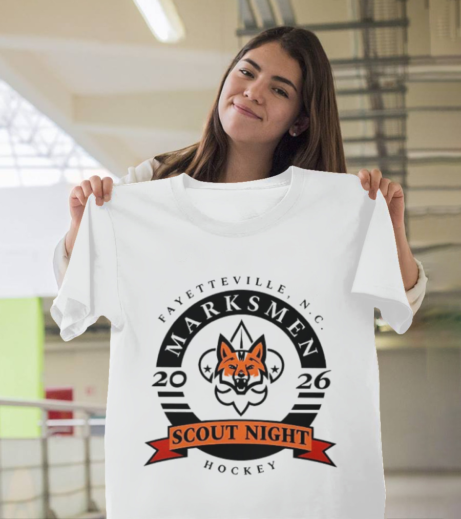 Fayetteville NC Marksmen Scout Night Hockey 2026 T-Shirt