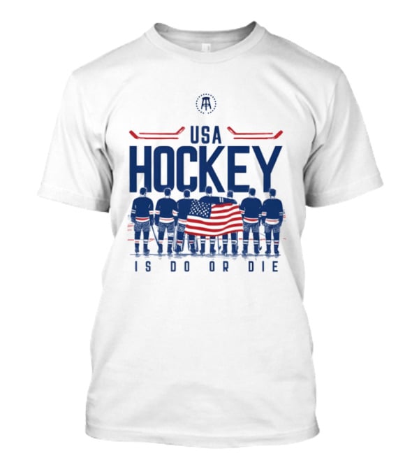 USA Hockey Is Do Or Die Players Flag Ice Skating Team With American T-Shirt