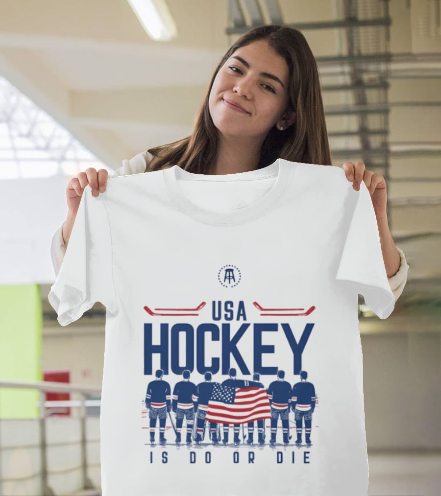 USA Hockey Is Do Or Die Players Flag Ice Skating Team With American T-Shirt