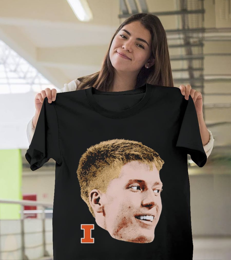 Ben Humrichous Illinois Fighting Illini Big Head I T-Shirt