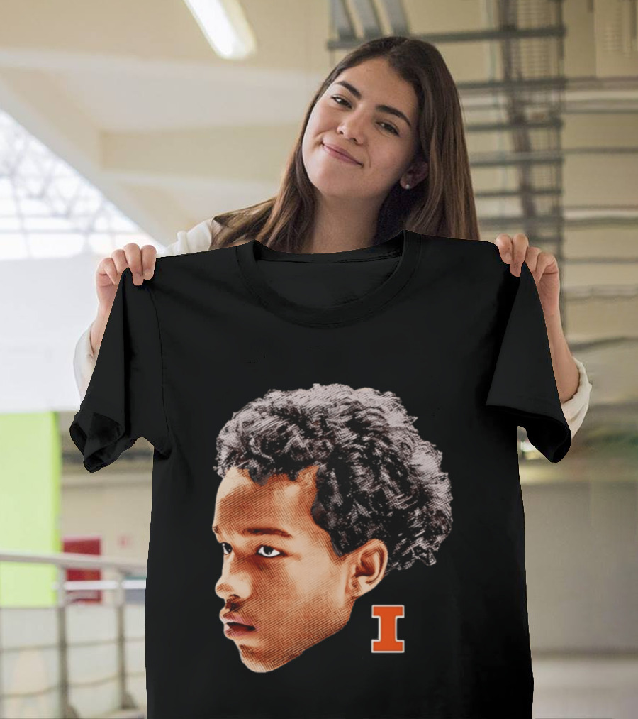 Blake Fagbemi Illinois Fighting Illini Big Head Iconic I T-Shirt