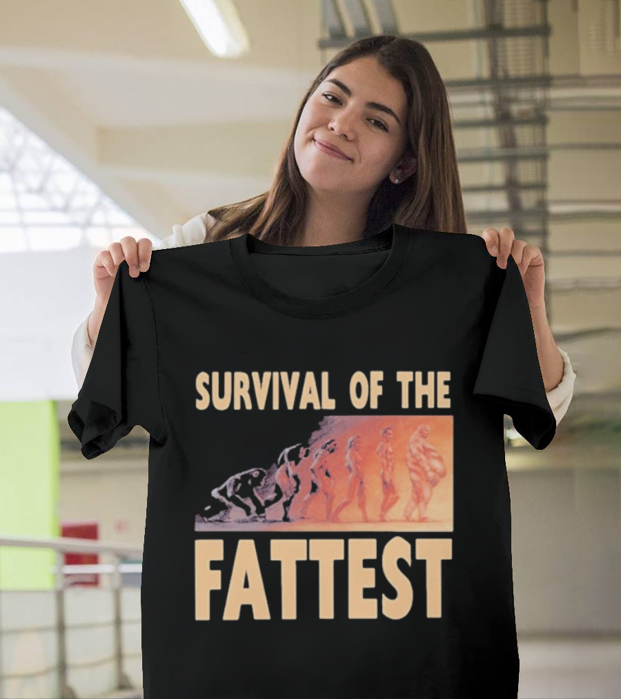 Survival Of The Fattest Evolutionary Humor Fat Wreck Chords T-Shirt