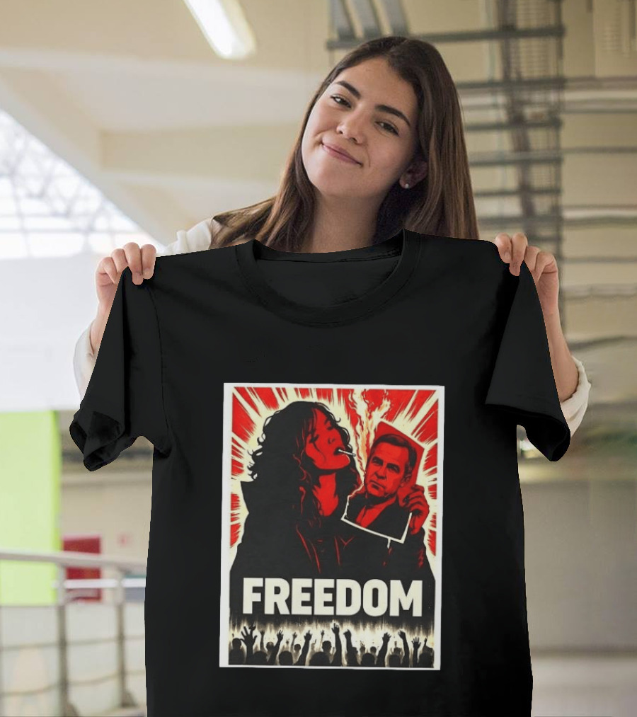 Freedom Expression Red And Black Powerful Political T-Shirt
