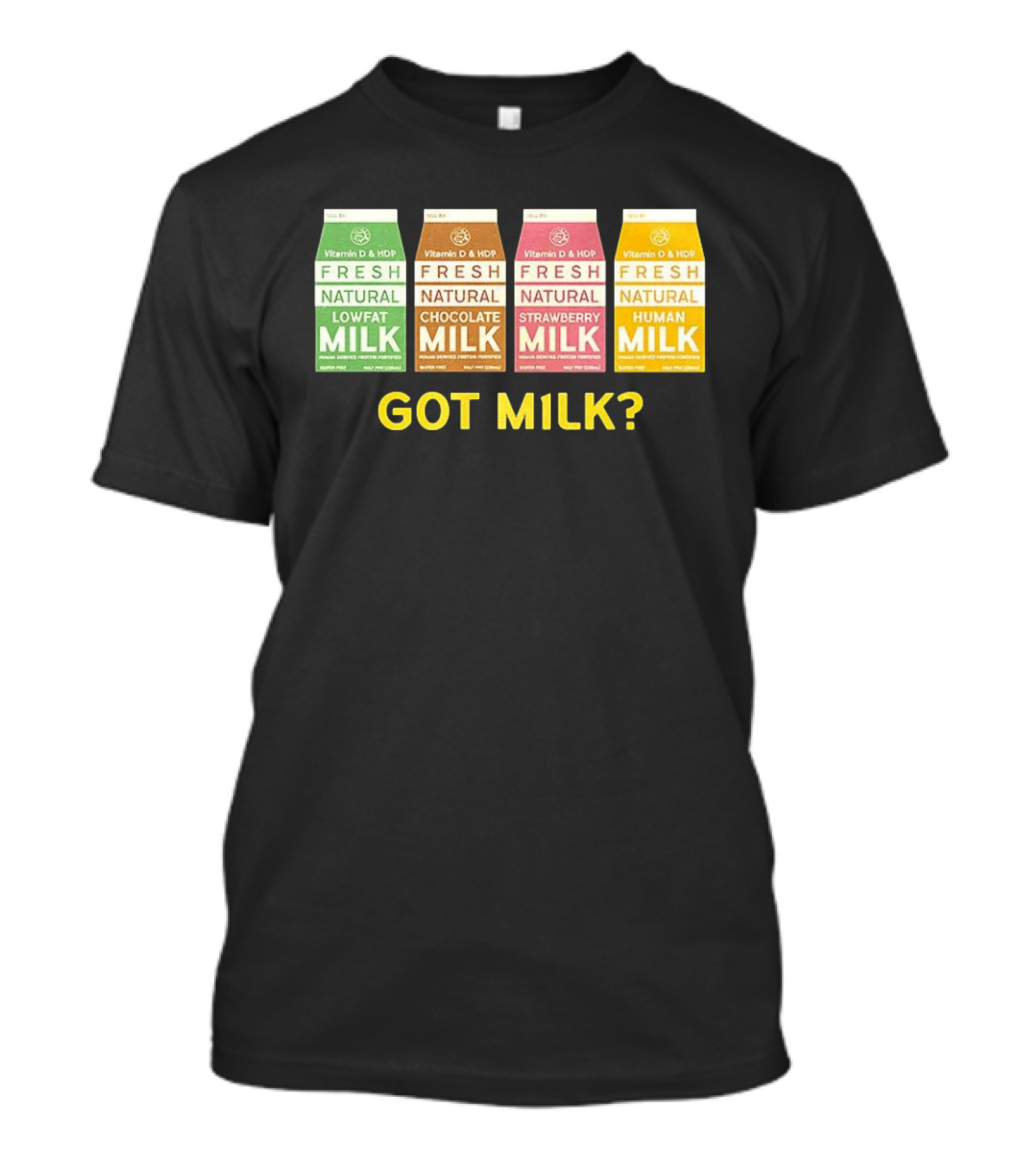 Got Milk Fresh Natural Vitamin D HDP Lowfat Chocolate Strawberry Human T-Shirt