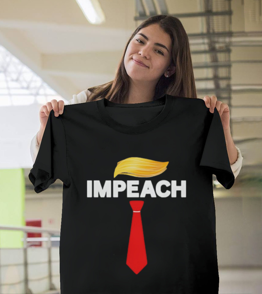 Impeach Trump Protest Red Tie And Hair T-Shirt