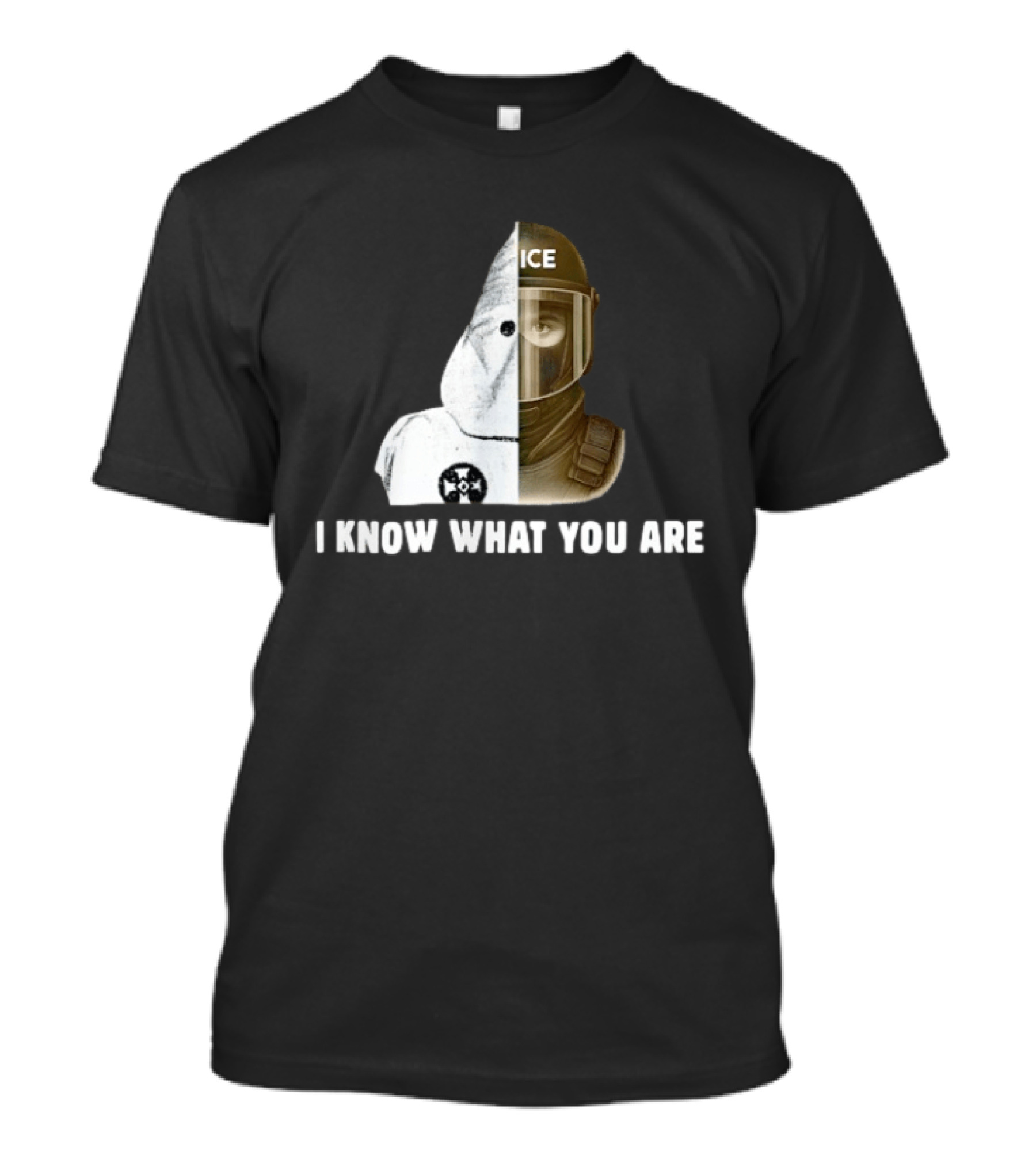 Abolish ICE Social Justice I Know What You Are KKK Comparison T-Shirt