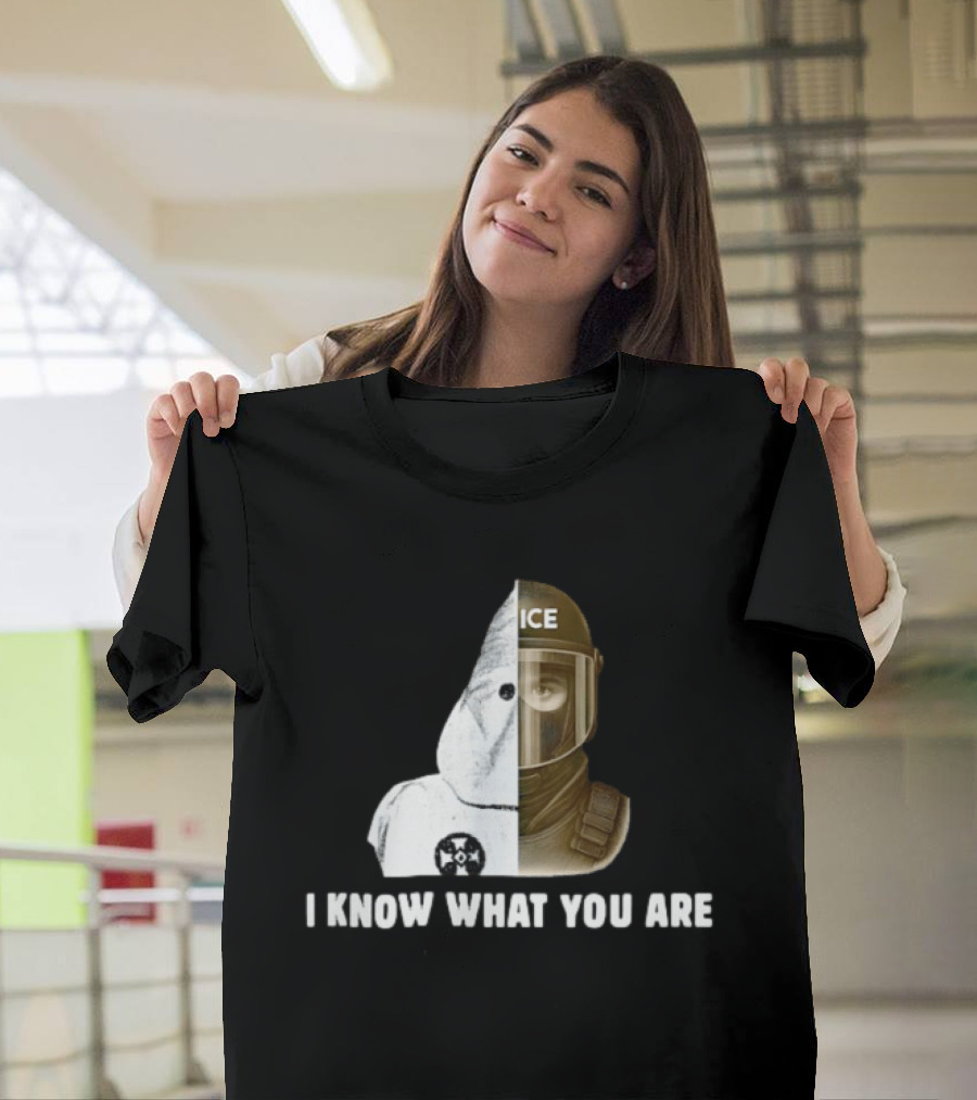 Abolish ICE Social Justice I Know What You Are KKK Comparison T-Shirt