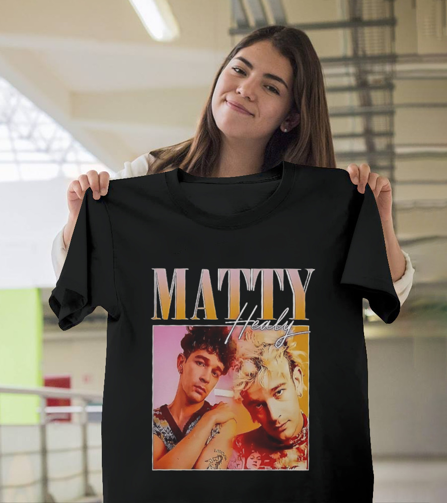 Matty Healy Retro Portrait Duo With Signature T-Shirt
