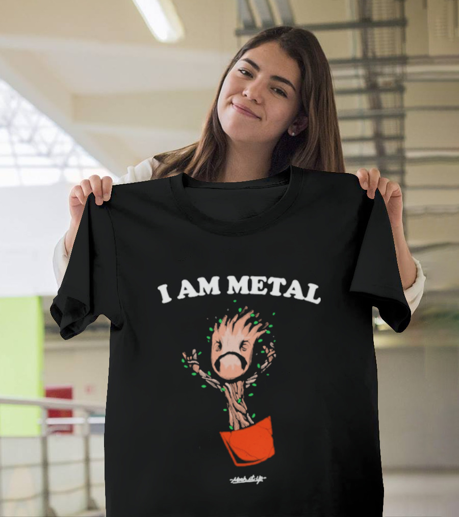 I Am Metal Mosh It Up Dancing Potted T-Shirt