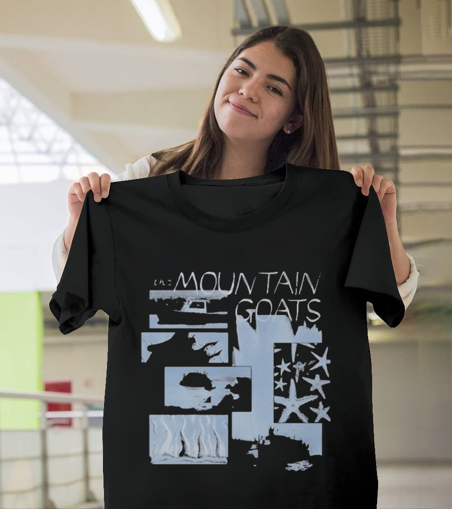 The Mountain Goats Denim Stars And Waves Collage T-Shirt