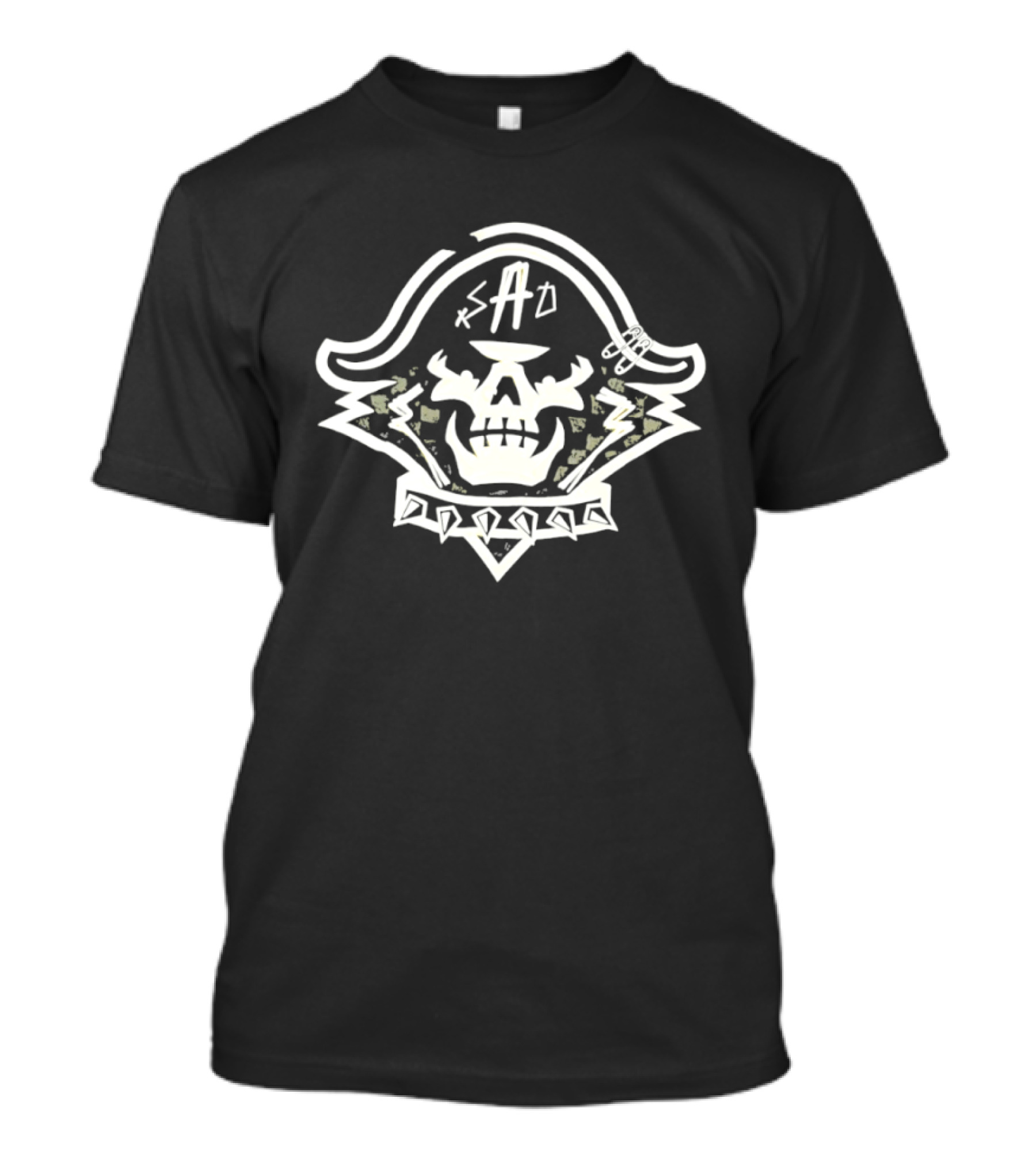 Ahoy SAD Skull Nautical Pirate T-Shirt
