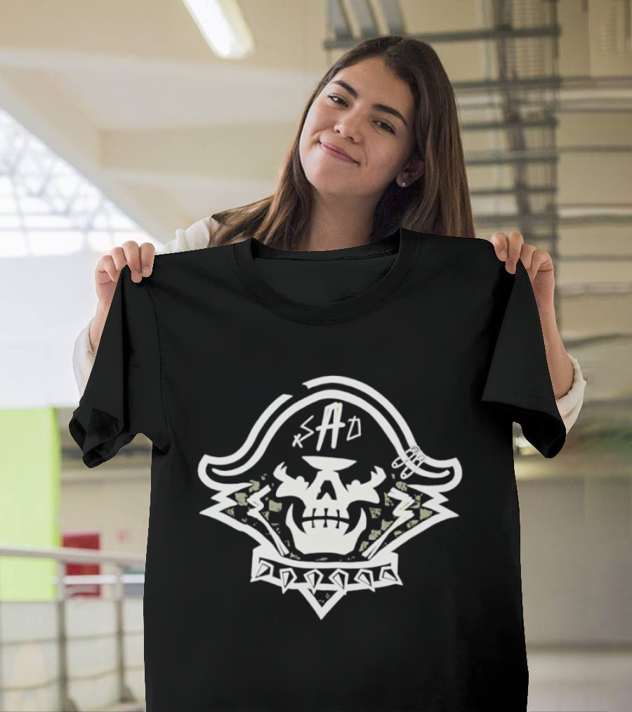 Ahoy SAD Skull Nautical Pirate T-Shirt